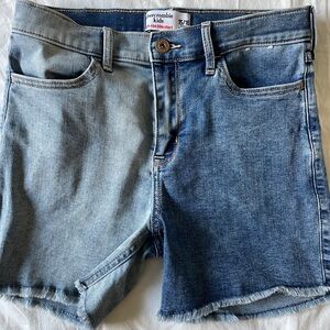 Abercrombie Kids Blue Jean Shorts with Two-Tone Design